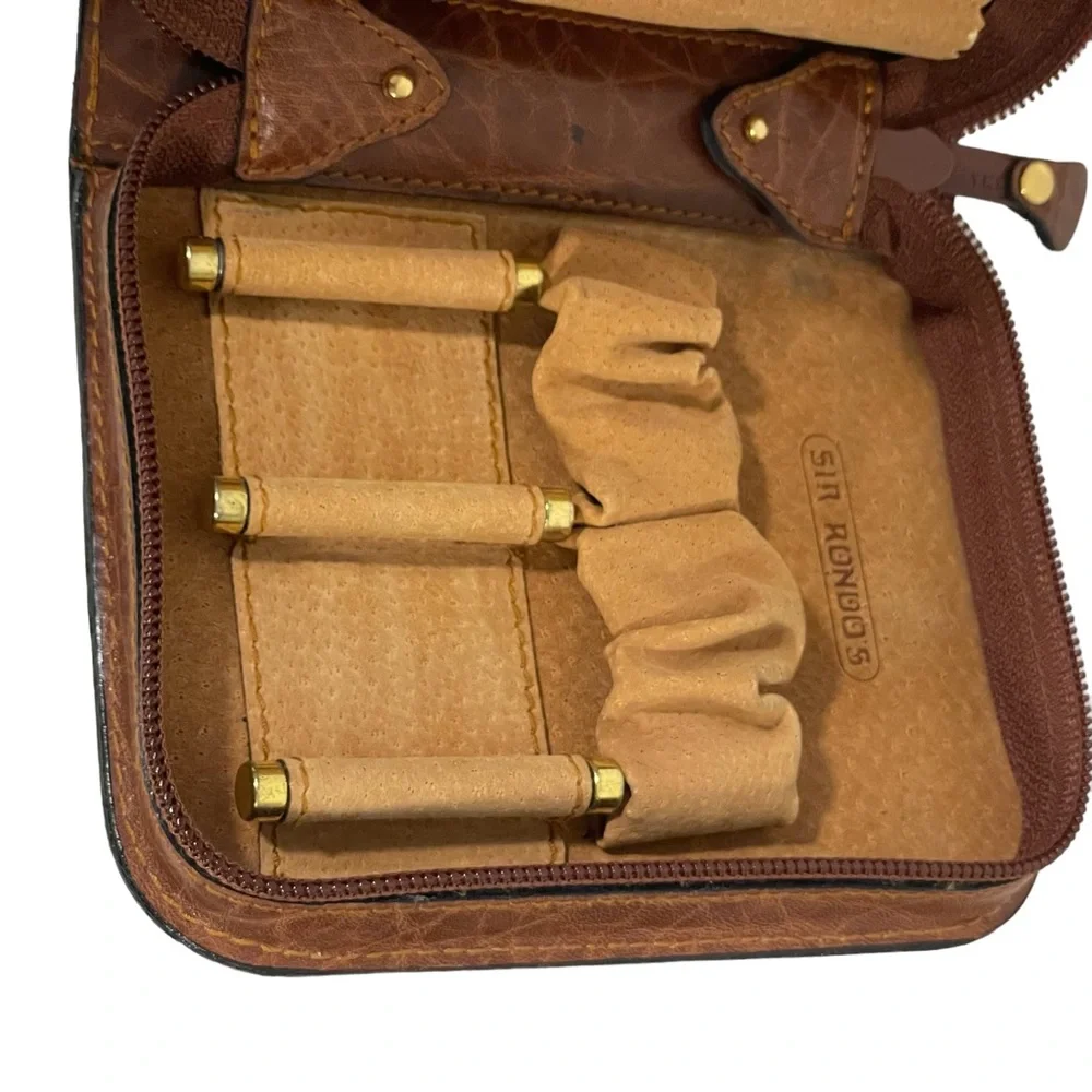 Sir Rondo’s Made In Italy Leather 4 Watch Zip Around Collector Watch Travel Case - Picture 11 of 13